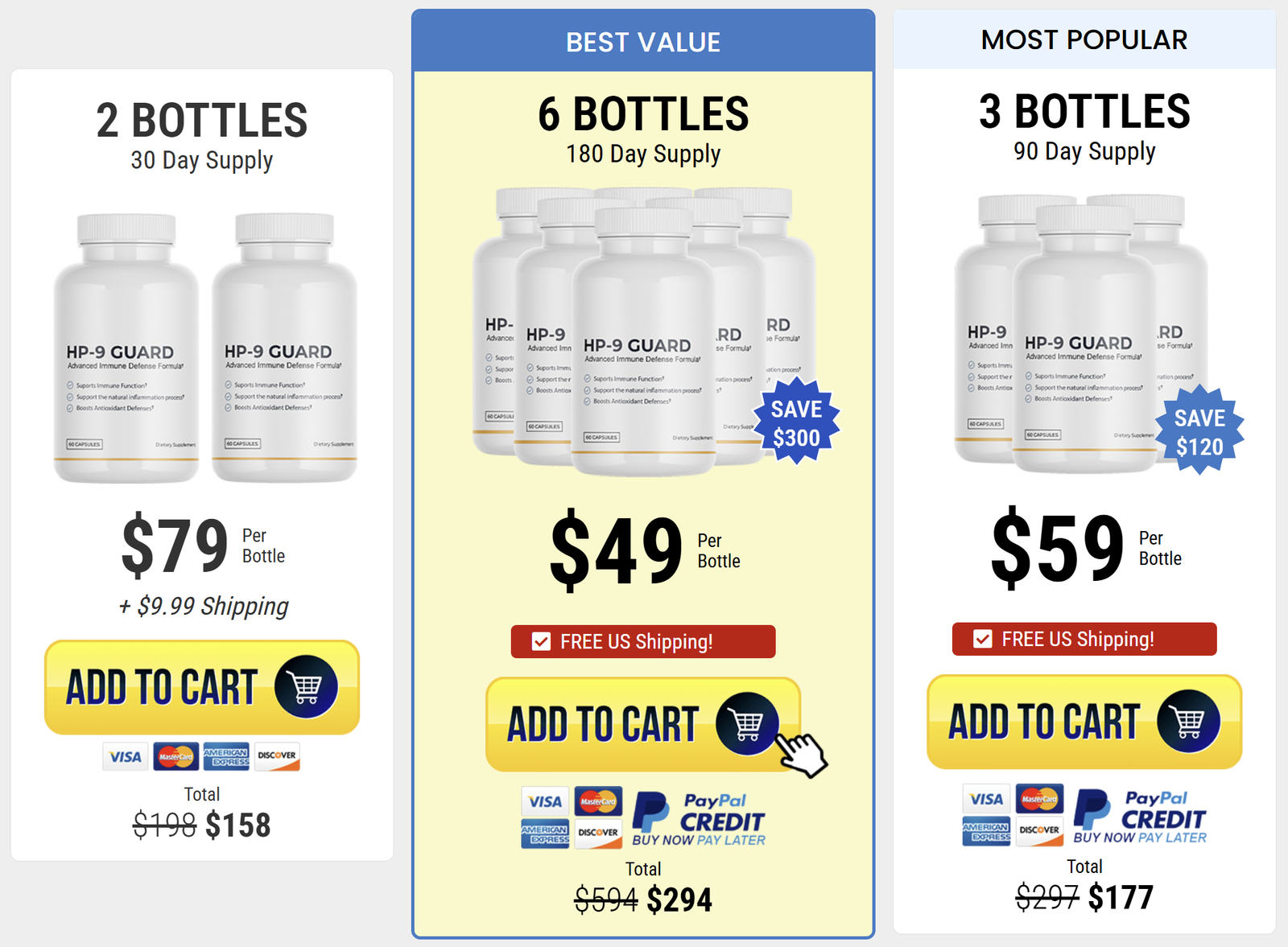 HP9 Guard Pricing